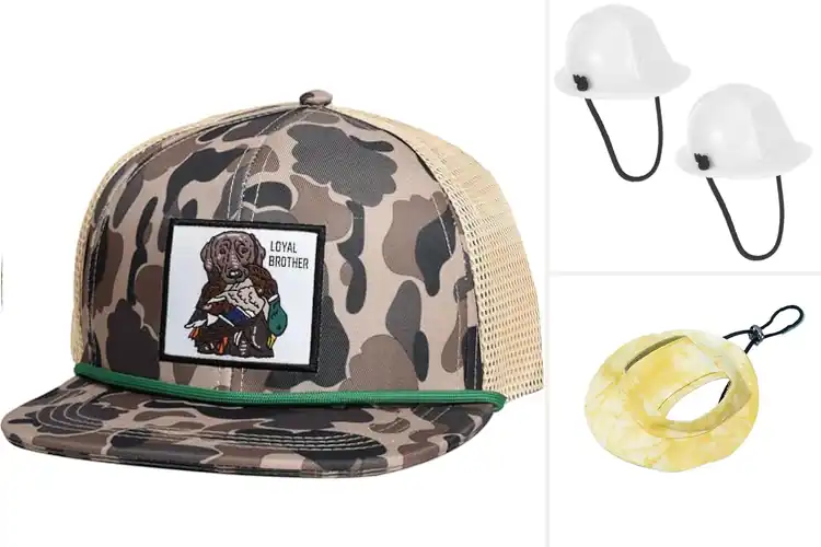 Detailed view of Best Adjustable Rope Dog Hat Fit