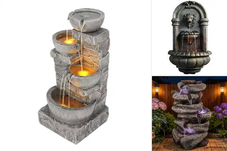 Detailed view of Best Outdoor Fountain to Mask Noise