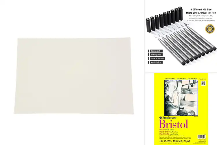 Detailed view of Best Pen Ink Drawing Sheets for Smudge-Free, Waterproof Art