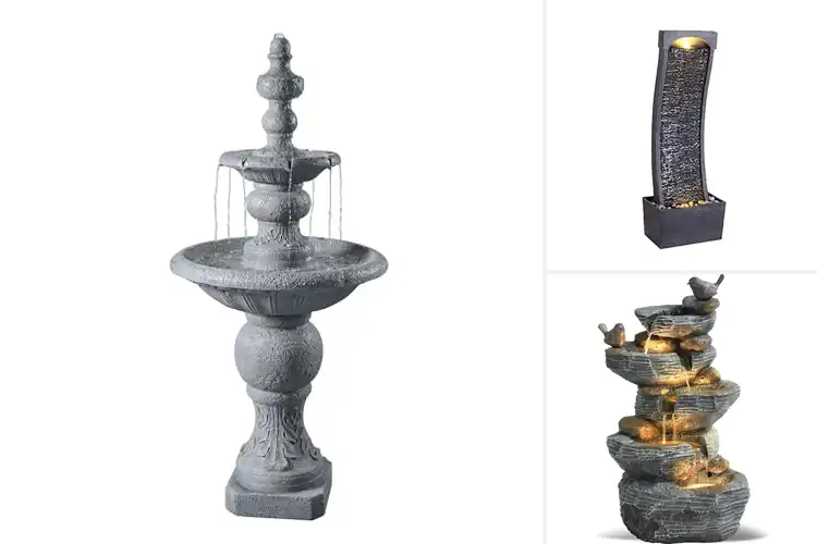 Detailed view of Best Stone Gray Outdoor Fountain Decor