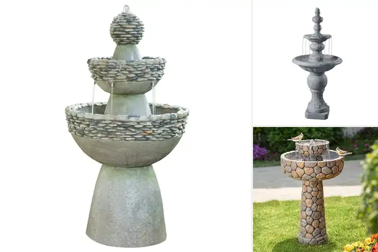 Detailed view of Best Stone Trim Fountain With Pump