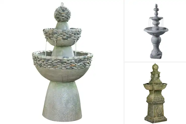 Detailed view of Best Stone Trim Pedestal Water Fountain