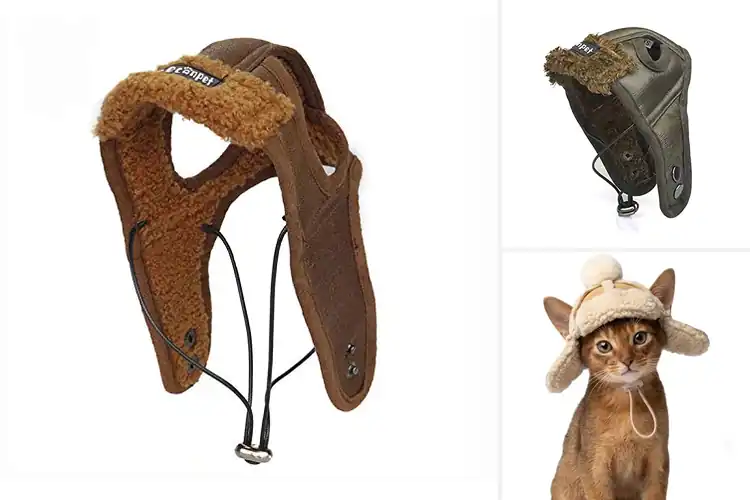 Detailed view of Best Thermal Dog Aviator Hats