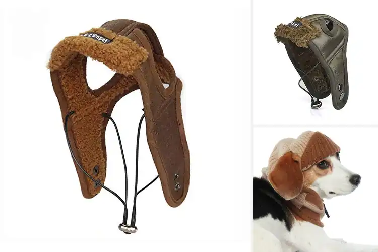 Detailed view of Best Vintage Dog Hat With Ear Flaps