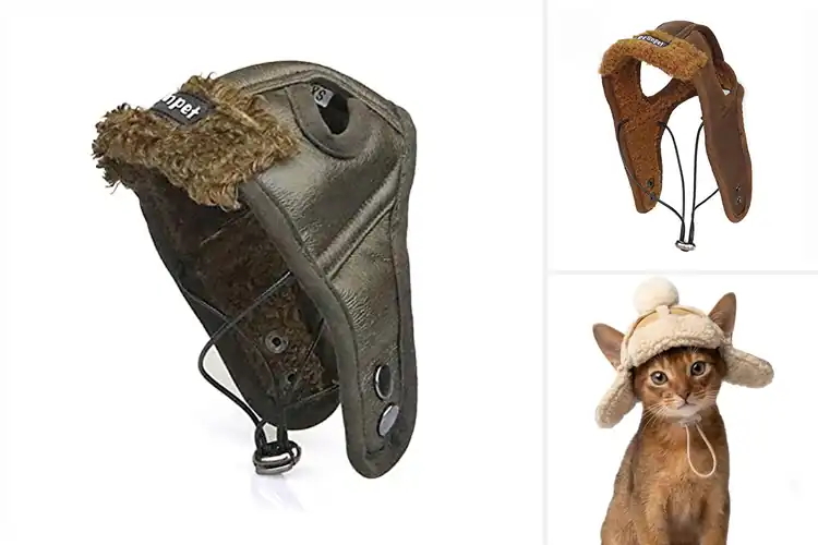 Detailed view of Best Vintage Style Dog Aviator Hats