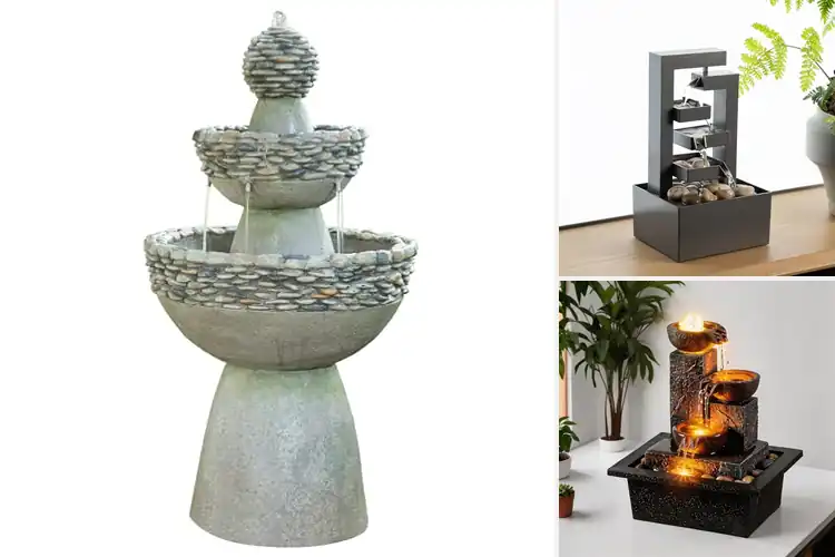 Detailed view of Best Zen Style Water Fountain with Stones